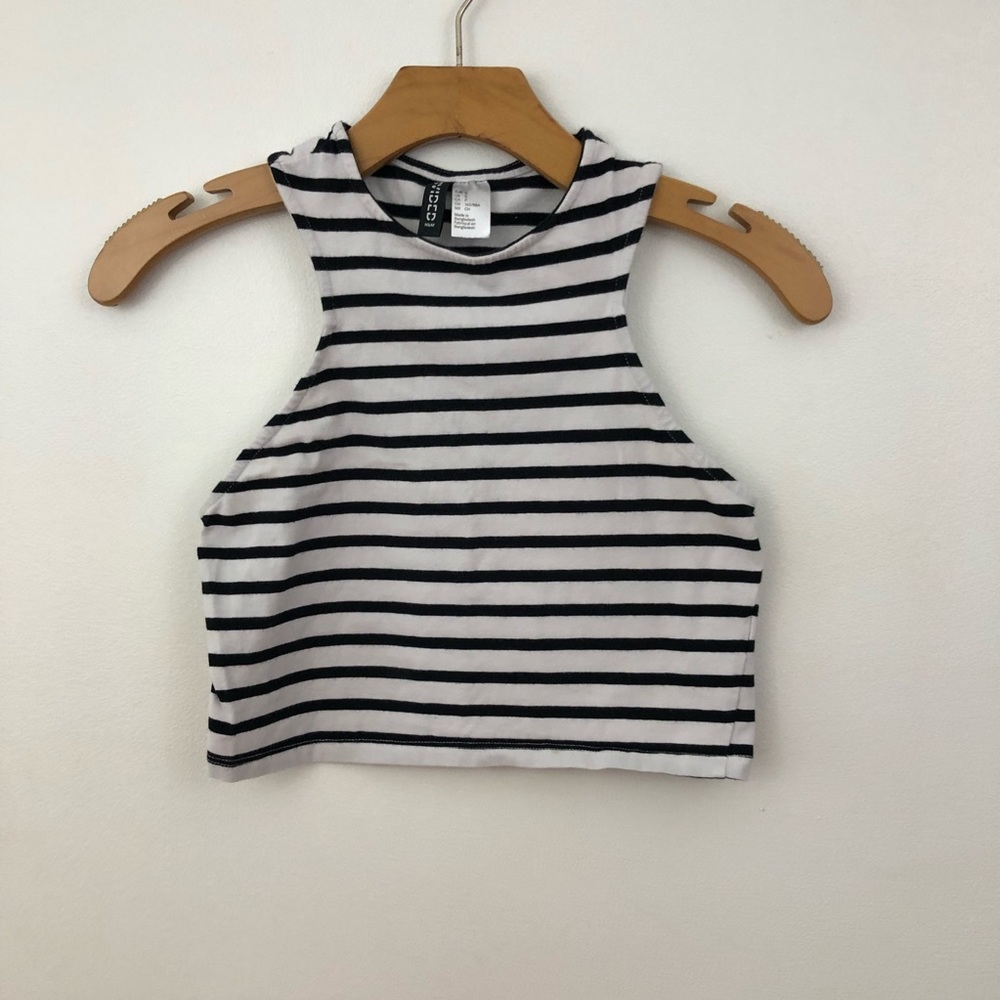 Divided by H&M Striped Cropped Top